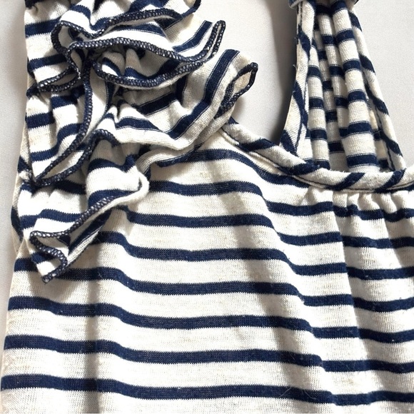 Striped Racerback Top with Ruffle Detail - Picture 3 of 10